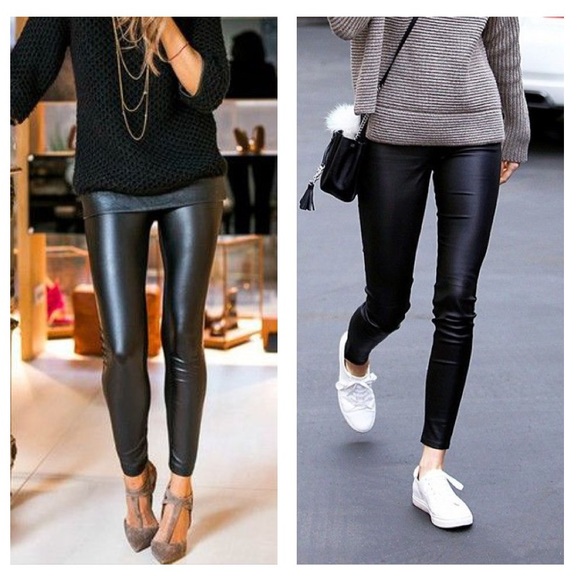 faux leather leggings 3 colors - Picture 9 of 11